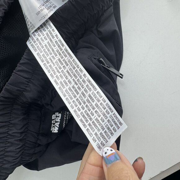 Disney Star Wars Black Track Pants Jogger Elastic Waist Sz L Organic Cotton Blnd - Picture 8 of 8